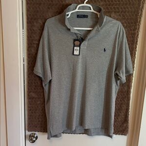 Polo by Ralph Lauren Heather Gray Short-Sleeve Polo with Navy Pony